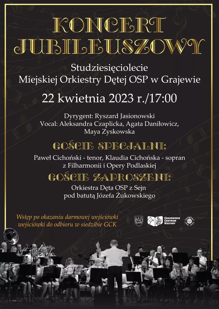 Koncert Jubileuszowy 110-lecie Miejskiej Orkiestry Dętej OSP w Grajewie – zapowiedź